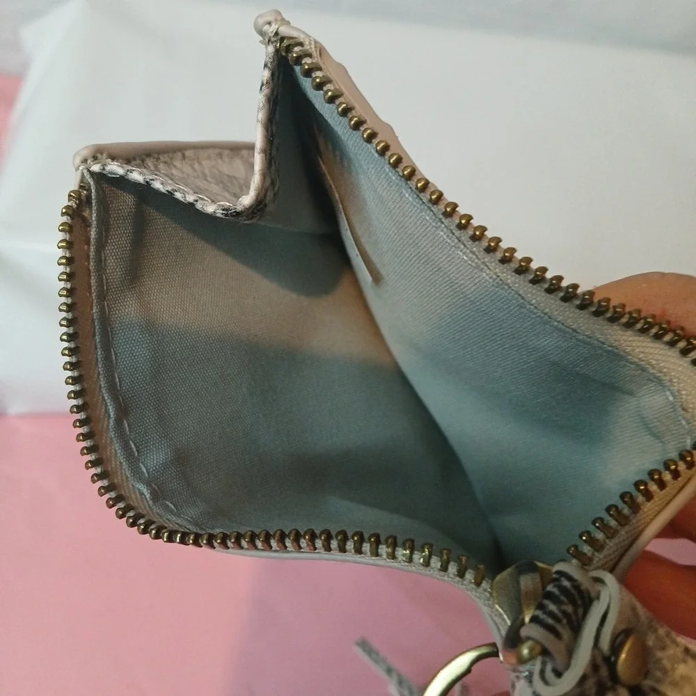 Ecosusi Faux Snake Coin Pouch Card‎ Wallet With Tassels And Keyring NWOT!